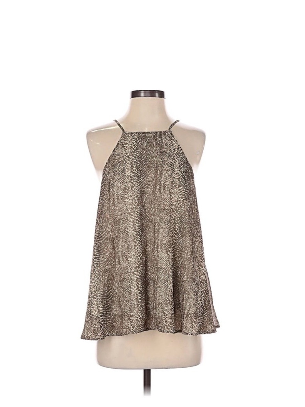 By Together Animal Print Taupe Halter Camisole